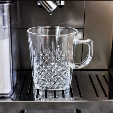 Set 6 Cesti Cafea sau Ceai sticla transparenta 260 ml Kaveh Express coffee capucino latte espresso