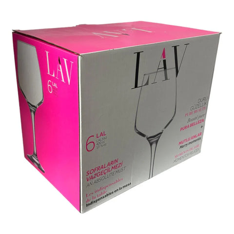 Set 6 pahare Vin Alb Rosu Rose Cocktail din sticla 400 ml Lav Lal Eleganta și Versatilitate pentru Orice Ocazie