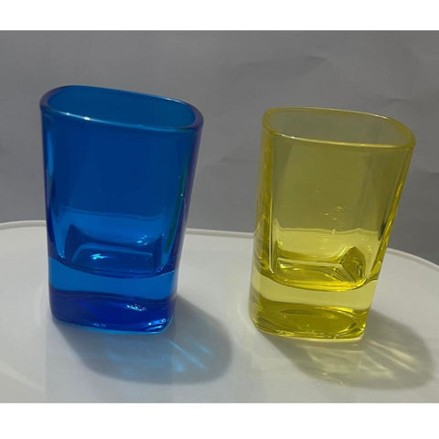 Set 6 pahare colorate sticla pentru shoturi 55 ml Terasa piscina evenimente