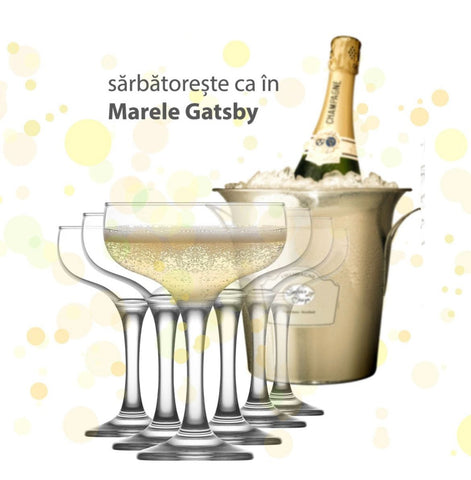 Set 6 pahare cocktail vin spumant desert LAV Misket 235 ml TERASA PISCINA EVENIMENTE CADOUL PERFECT