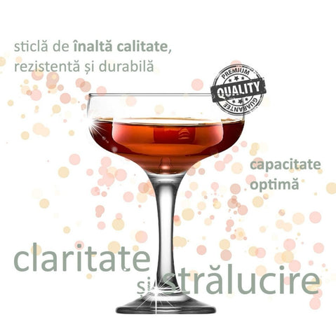 Set 6 pahare cocktail vin spumant desert LAV Misket 235 ml TERASA PISCINA EVENIMENTE CADOUL PERFECT