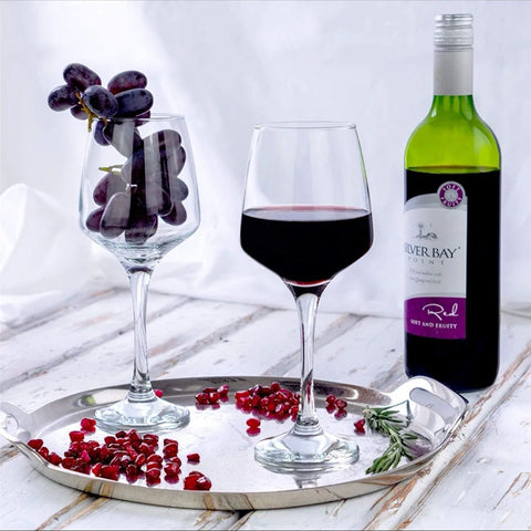Set 6 pahare pentru vin rosu si apa 310 ml KING din sticla Eleganta si Versatilitate