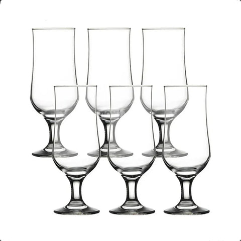 Set 6 pahare bere suc apa înghețată cu Picior CADOUL PERFECT 365 ml Ariadne Cocktailuri la terasa piscina si evenimente
