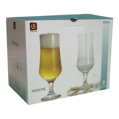 Set 6 pahare bere suc apa înghețată cu Picior CADOUL PERFECT 365 ml Ariadne Cocktailuri la terasa piscina si evenimente