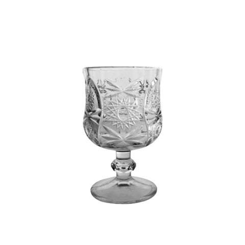 Set 6 pahare cu picior, 50 ml pentru tuica, sticla rezistenta