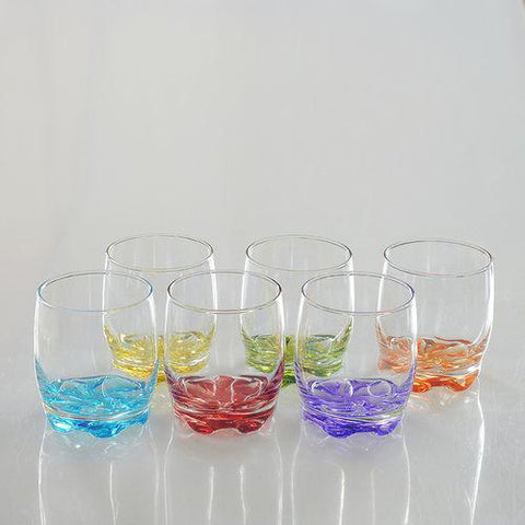 Set 6 pahare sticla color 290 ml Ideale pt terasa evenimente CADOUL PERFECT