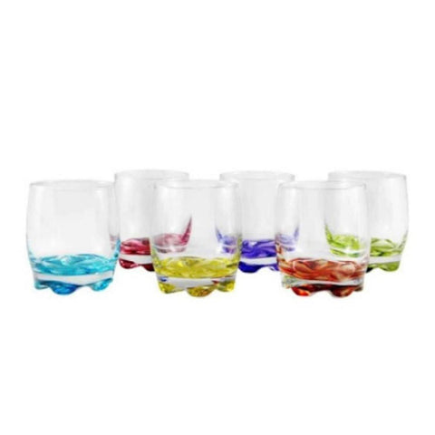 Set 6 pahare sticla color 290 ml Ideale pt terasa evenimente CADOUL PERFECT