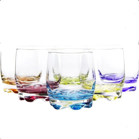 Set 6 pahare sticla color 290 ml Ideale pt terasa evenimente CADOUL PERFECT