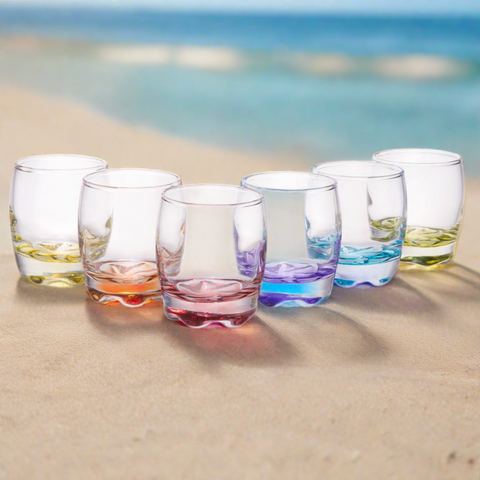 Set 6 pahare sticla color 290 ml Ideale pt terasa evenimente CADOUL PERFECT
