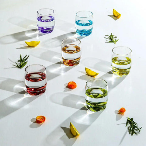Set 6 pahare sticla color 290 ml Ideale pt terasa evenimente CADOUL PERFECT
