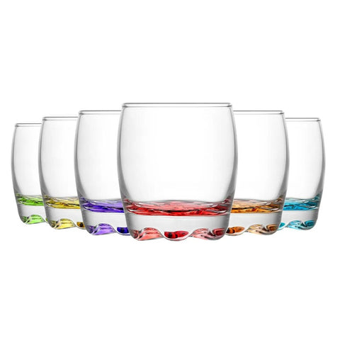 Set 6 pahare sticla color 290 ml Ideale pt terasa evenimente CADOUL PERFECT