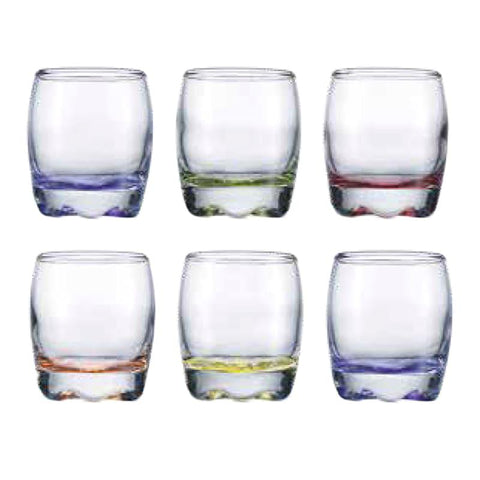 Set 6 pahare sticla color 290 ml Ideale pt terasa evenimente CADOUL PERFECT
