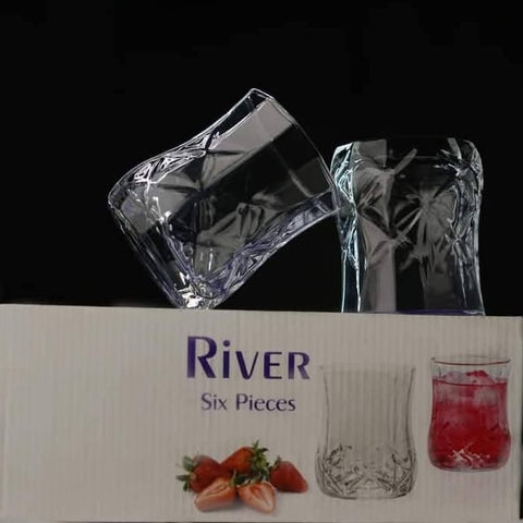 Set 6 Pahare din Sticla Kaveh River 310 ml terasa piscina evenimente