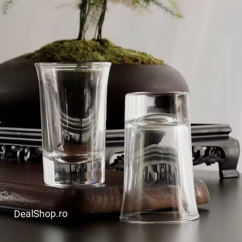 Set 6 pahare din Sticla pentru tuica shot 50 ml Kaveh Niloufar Ideale pt terasa sau evenimente