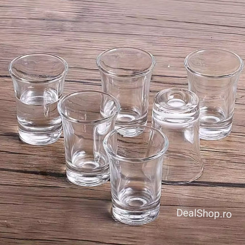 Set 6 pahare din Sticla pentru tuica shot 50 ml Kaveh Niloufar Ideale pt terasa sau evenimente