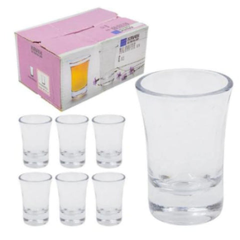 Set 6 pahare din Sticla pentru tuica shot 50 ml Kaveh Niloufar Ideale pt terasa sau evenimente