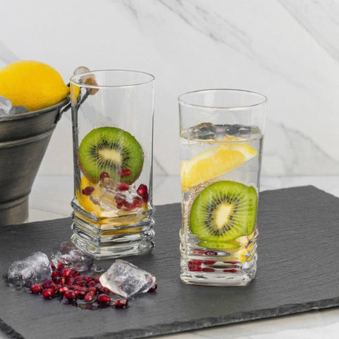 Set 6 pahare Apa Suc bere vin sticla Lav Elegan 335 ml terasa piscina evenimente