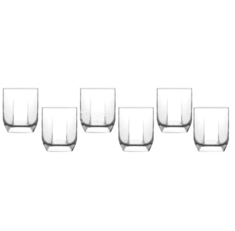 Set 6 pahare sticla whisky vodca brandy coniac suc apa Lav Tuana 320 ml terasa piscina evenimente