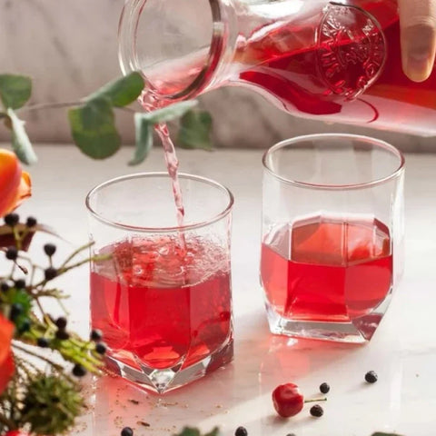 Set 6 pahare sticla whisky vodca brandy coniac suc apa Lav Tuana 320 ml terasa piscina evenimente