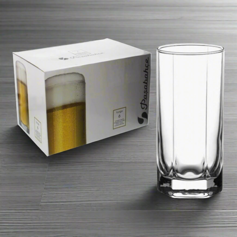Set 6 Pahare din Sticla pentru Apa Suc Bere și Vin 440 ml Tango Long terasa evenimente