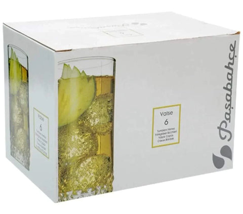 Set 6 pahare sticla apa suc bere vin Pasabahce Valse 290  ml terasa evenimente piscina