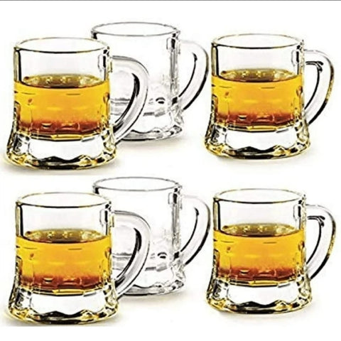 Set 6 pahare tarie tuica sticla pentru shot 25 ml Kaveh Puma terasa piscina evenimente
