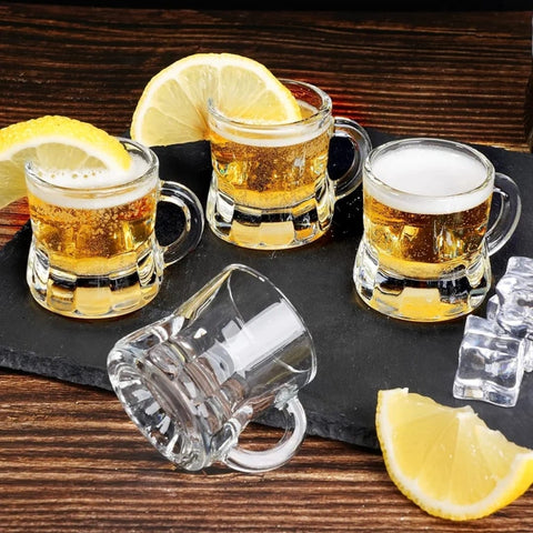 Set 6 pahare tarie tuica sticla pentru shot 25 ml Kaveh Puma terasa piscina evenimente