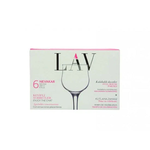 Set 6 pahare cu picior 200 ml vin apa suc Lav NEVAKAR evenimente de neuitat
