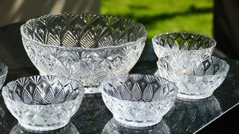 Set 7 boluri din sticla transparenta BB7