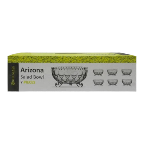 Set 7 Boluri din Sticla Transparentă Arizona Eleganță și Versatilitate pentru Bucătăria ta
