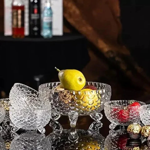 Set 7 Boluri din Sticla Transparentă Arizona Eleganță și Versatilitate pentru Bucătăria ta