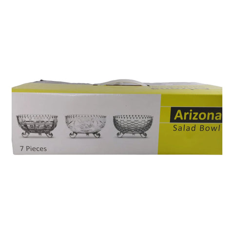 Set 7 Boluri din Sticla Transparentă Arizona Eleganță și Versatilitate pentru Bucătăria ta
