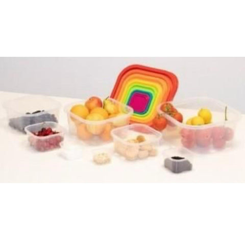 Set 7 caserole alimentare cu capac colorat