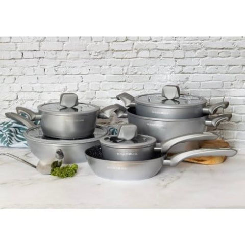 Set Cratite 10 piese Royalty Line Invelis Marmura Silver