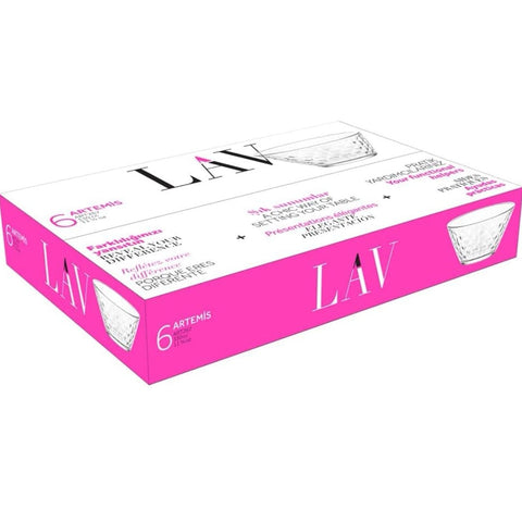 Set 6 boluri din sticla Lav Artemis 330 ml Eleganță și Funcționalitate în Bucătăria Ta