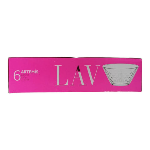 Set 6 boluri din sticla Lav Artemis 330 ml Eleganță și Funcționalitate în Bucătăria Ta