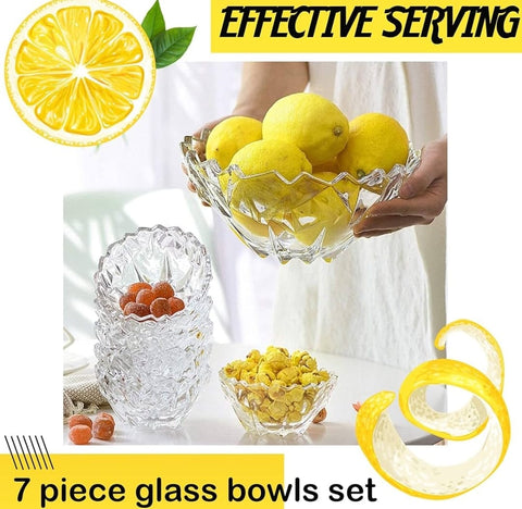 Set 7 boluri din sticla rezistenta Atlantic Solutia perfecta pentru servire