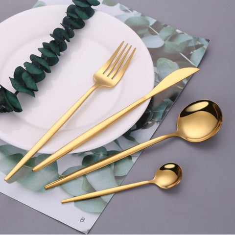 Set tacamuri portugheze 6 persoane 24 de piese Luxury Style Gold