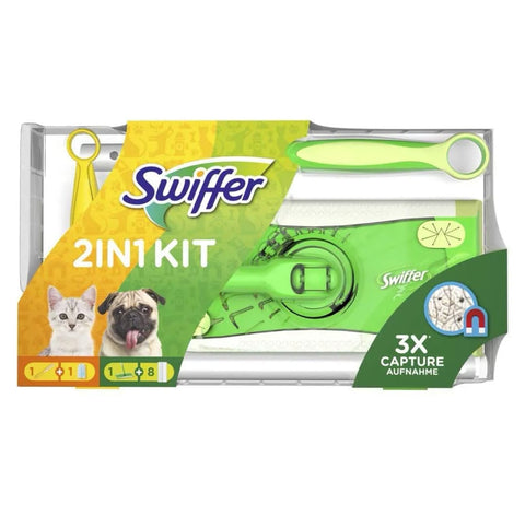 Set Mop Swiffer Uscat si Umed 2 in 1 - Swiffer Trap & LockDirt