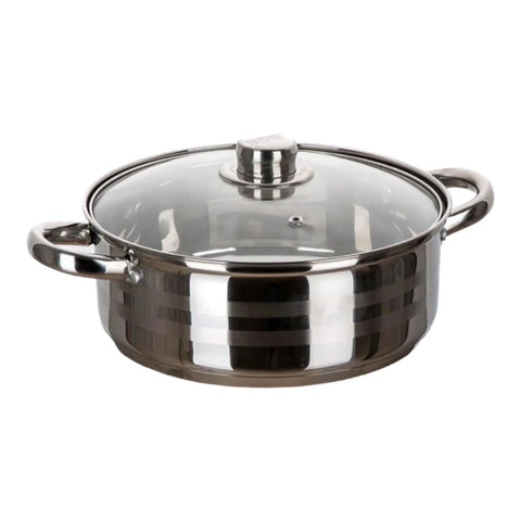Set 4 cratite din inox cu capace, 4,5L, 5,8L, 7,3L, 9,1L,Royalty Line, RL-SP7