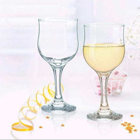 Set pahare sticla apa vin  Pasabahce Tulipe 6 piese 315 ml