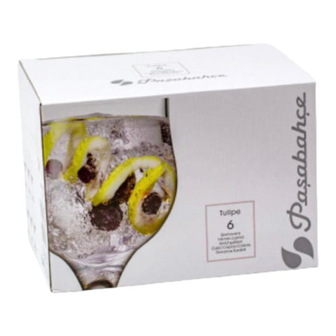 Set pahare sticla apa vin  Pasabahce Tulipe 6 piese 315 ml