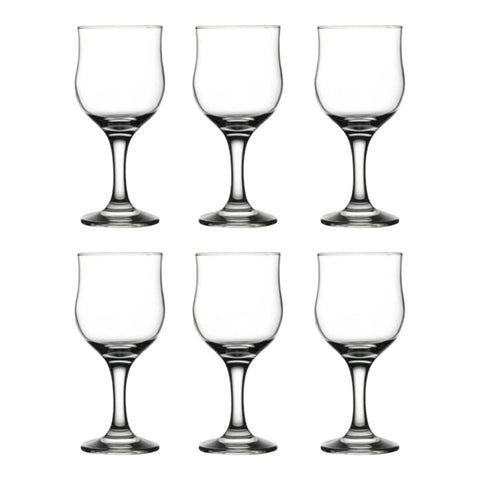 Set pahare sticla apa vin  Pasabahce Tulipe 6 piese 315 ml