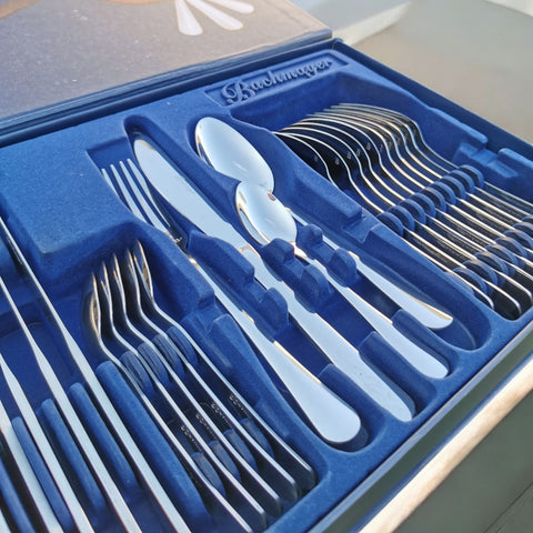 Set tacamuri 6 persoane 24 piese 6 linguri 6 furculițe 6 cutite și 6 lingurițe Bachmayer BM 2410 cadoul perfect
