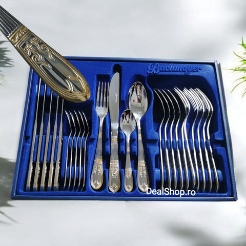 Set 6 persoane tacamuri 24 piese Bachmayer BM 2490 cadoul perfect