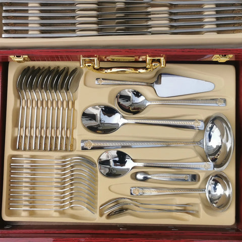 Set tacamuri pentru 12 persoane Versace 72 piese otel inoxidabil Bachmayer BM 7881 Cadoul perfect