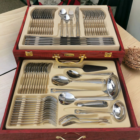 Set tacamuri pentru 12 persoane Versace 72 piese otel inoxidabil Bachmayer BM 7881 Cadoul perfect