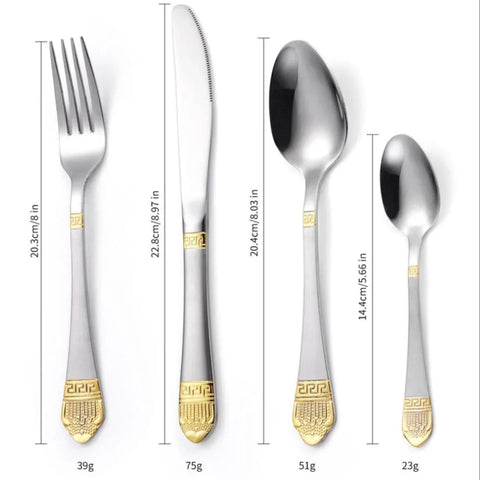 Set tacamuri otel inoxidabil pentru 12 persoane 72 piese Bachmayer BM 7883 Versace CADOUL PERFECT