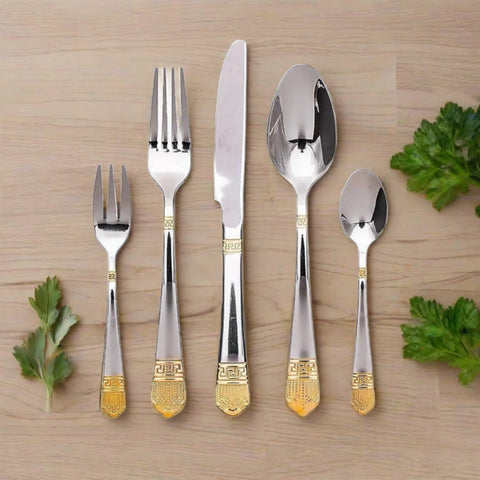 Set tacamuri otel inoxidabil pentru 12 persoane 72 piese Bachmayer BM 7883 Versace CADOUL PERFECT