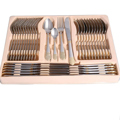 Set tacamuri otel inoxidabil pentru 12 persoane 72 piese Bachmayer BM 7883 Versace CADOUL PERFECT